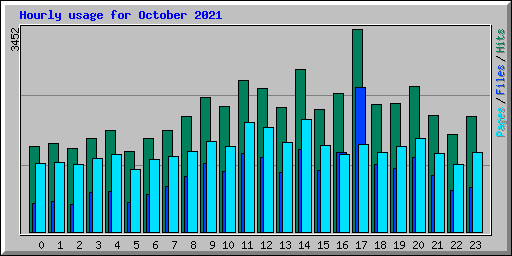 Hourly usage for October 2021