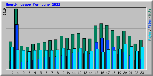 Hourly usage for June 2022