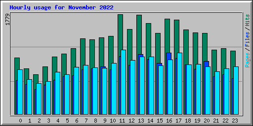 Hourly usage for November 2022