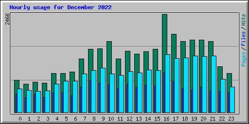 Hourly usage for December 2022